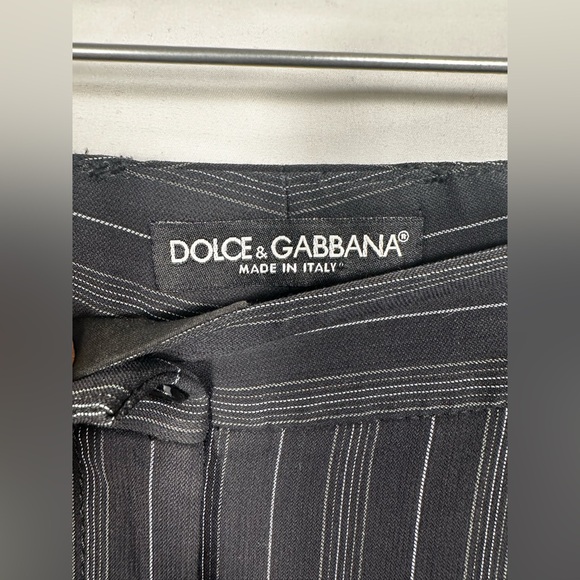 Dolce & Gabbana Striped Navy Dress Pants - Picture 3 of 6